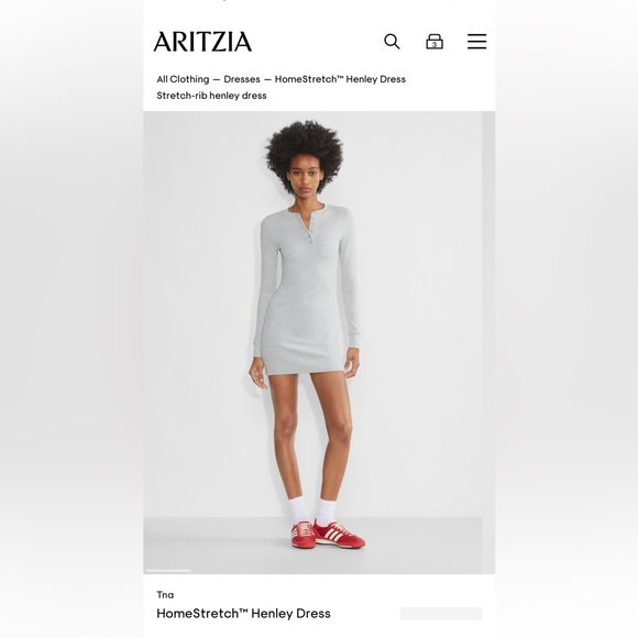 Aritzia Dresses & Skirts - Aritzia Home Stretch Long Sleeve Henley Dress (NWT)